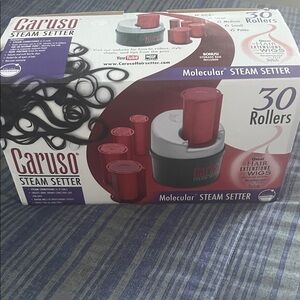 Caruso Red and White Molecular Steam Setter Styling Kit